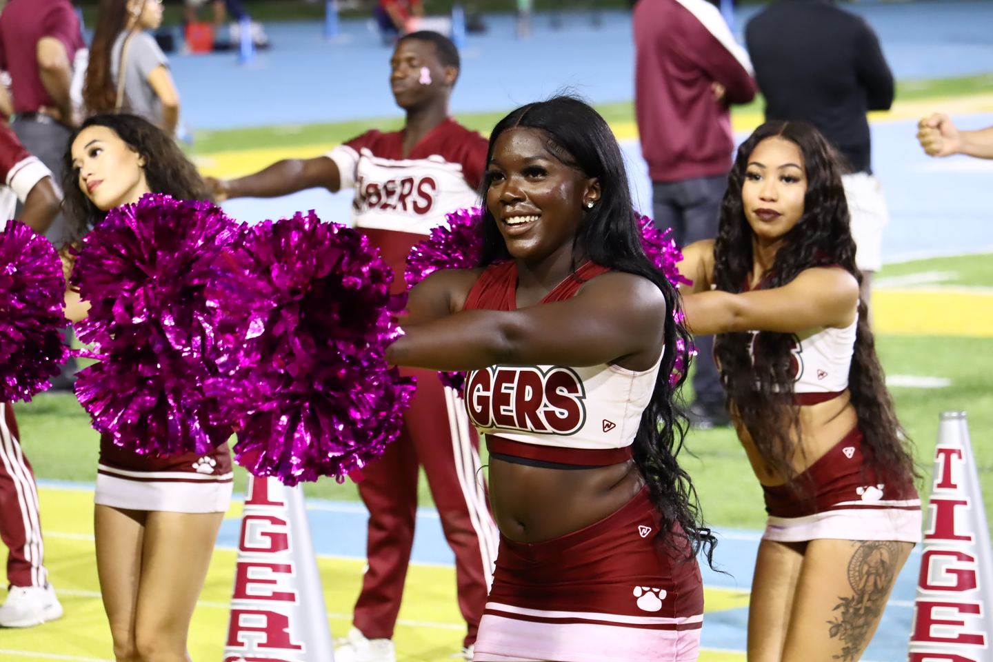 Southern University and Texas Southern University football teams on the field