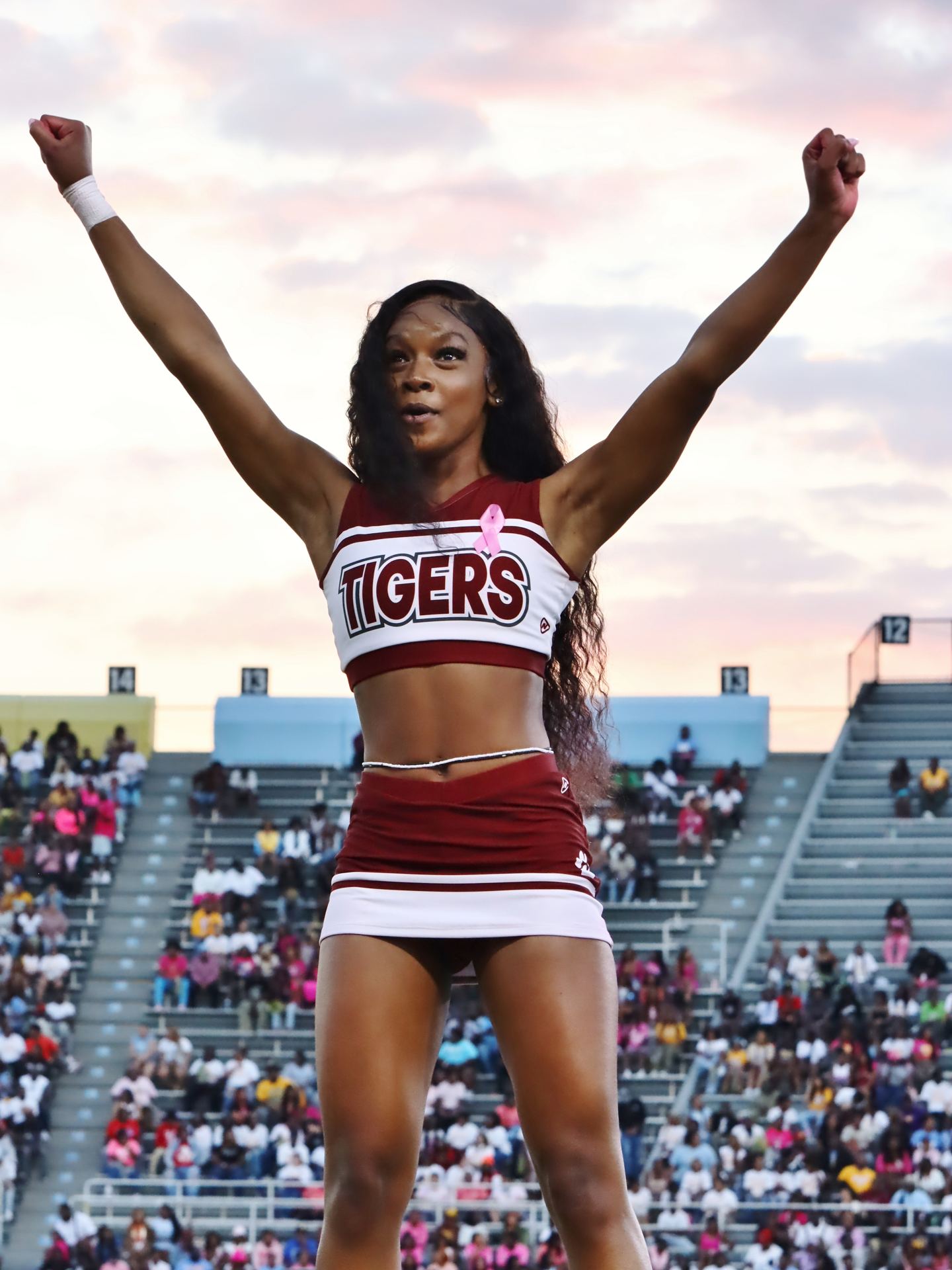 Action from a Southern University versus Texas Southern University football game