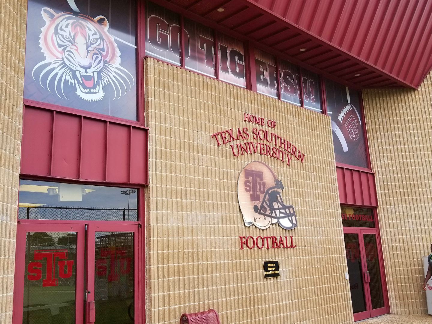 The Texas Southern University football athletic fieldhouse