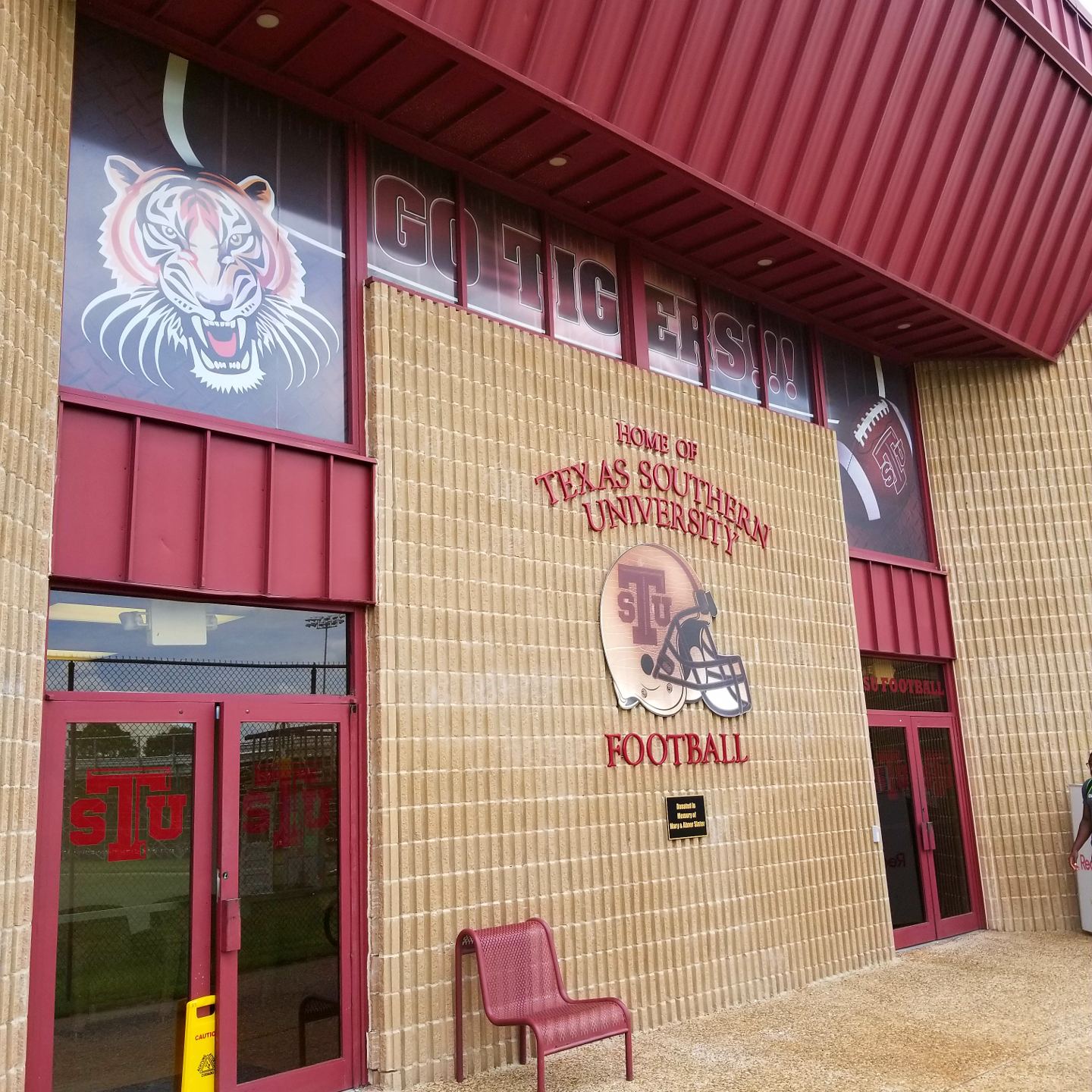 The Texas Southern University football athletic fieldhouse